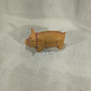 Vintage Pink Squeaky Grunting Pig Dog Toy